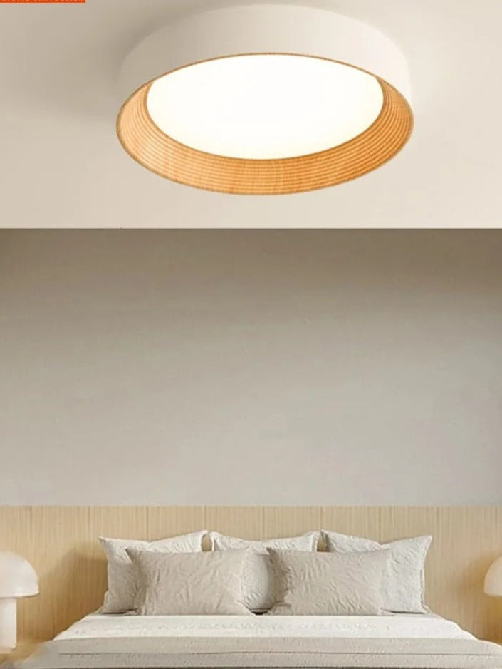 Lámpara de techo LED acrílica, redonda y minimalista para iluminación de hogar.