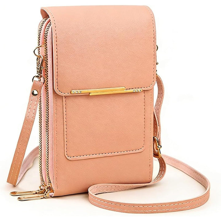 Billetera cruzada mujer RFID antirrobo, impermeable, cuero PU para teléfono.