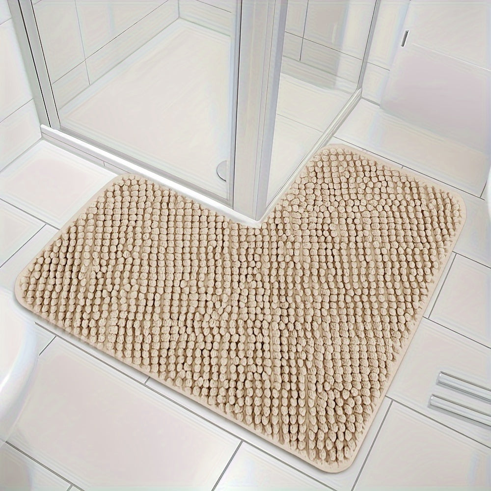 Disfruta del confort con esta alfombrilla de baño en L, antideslizante y absorbente. Ideal para un hogar seguro.