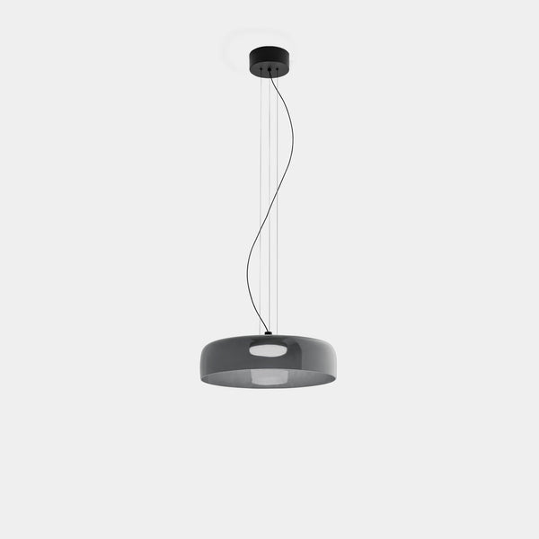 Lámpara colgante de techo, cristal y metal. Iluminación escandinava para decoración de hogar.
