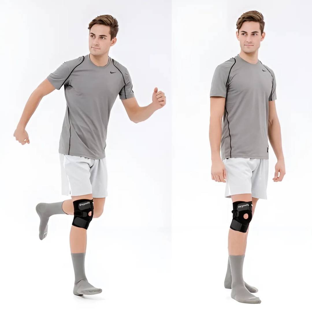 Soporte de rodilla ProFlex para estabilidad deportiva, protección articular y fisioterapia. Diseño unisex y ajustable.