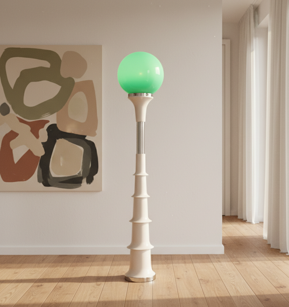 Ambiente colorido y luz ambiental con esta lámpara de pie moderna para salón y dormitorio.