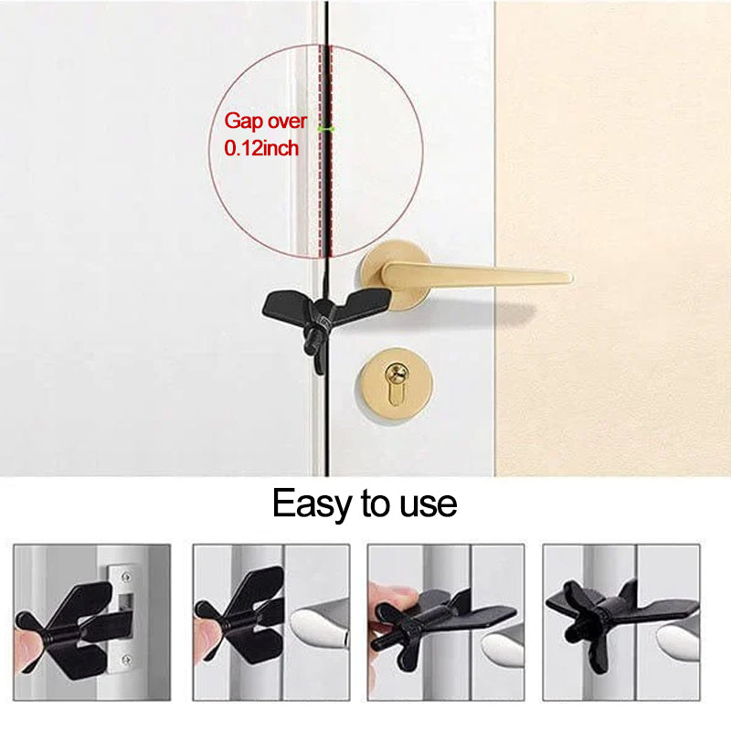 Versátil tope de puerta de seguridad portátil para viajes, apartamentos, hoteles. Protección fácil de llevar.