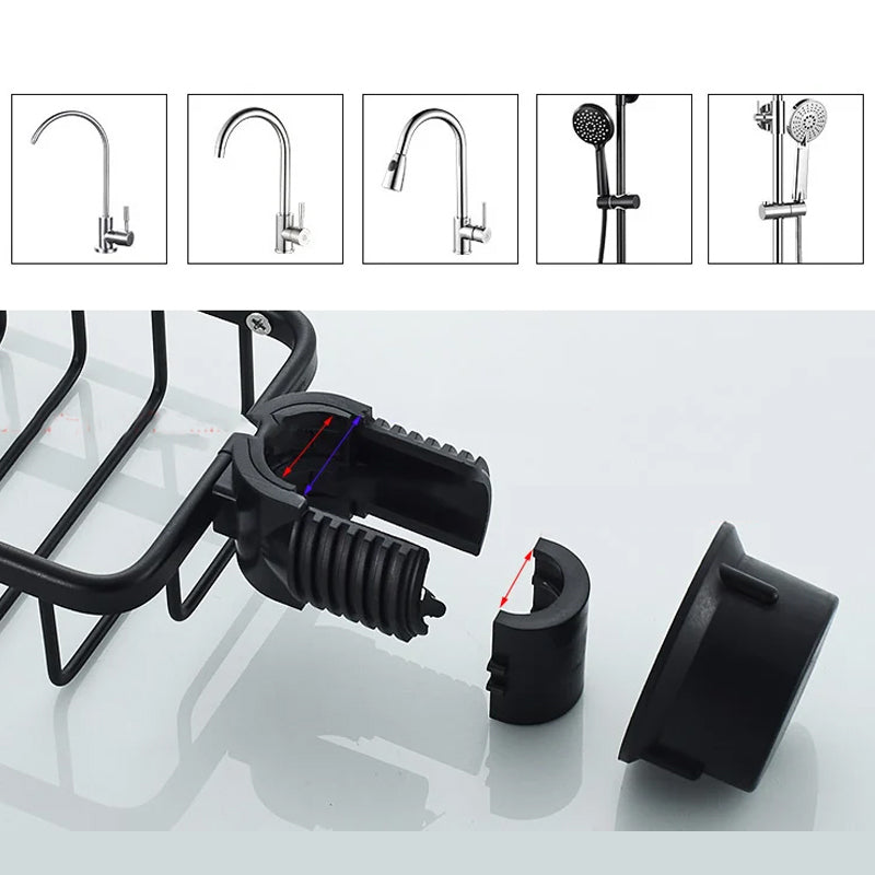 Organizador de ducha de aluminio inoxidable, resistente a la corrosión para baño.