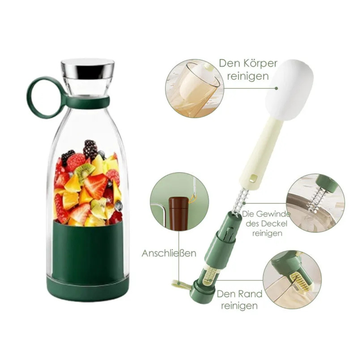 Licuadora compacta y recargable por USB. Prepara batidos y jugos frescos para tu día a día, con comodidad.