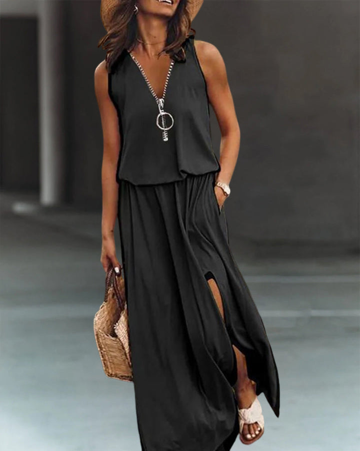 Falda maxi fluida de mujer en varios colores, estilo fresco y elegante para el verano.