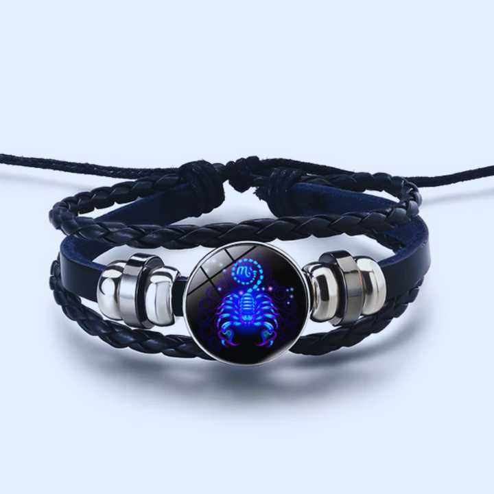 Armoniosa pulsera unisex con signo zodiacal, promueve la energía positiva y la abundancia.