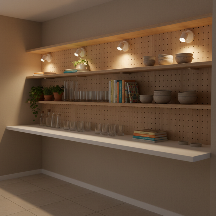 Foco LED recargable USB, luz de acento versátil para cualquier habitación.