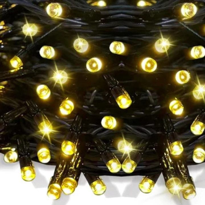Luces solares de energía eficiente para jardín, cadena de LED cálidos y duraderos.