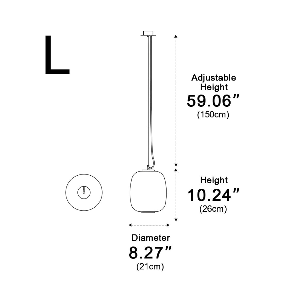 Luz colgante LED IP65, diseño japonés para un ambiente cálido y minimalista en el jardín.