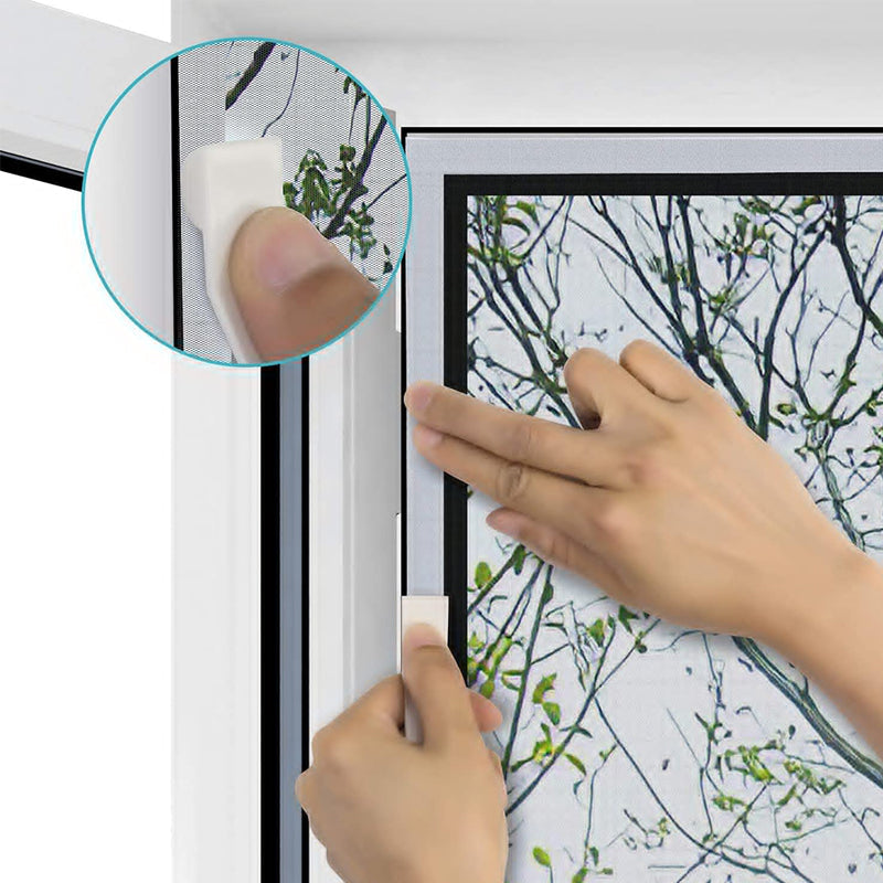 Malla fina para ventana, mosquitera autoadhesiva que bloquea insectos y permite el aire fresco.