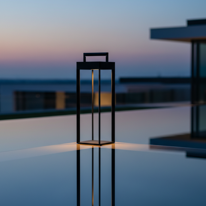 Farol solar LED IP65 resistente, con control remoto, ideal para cualquier jardín exterior.