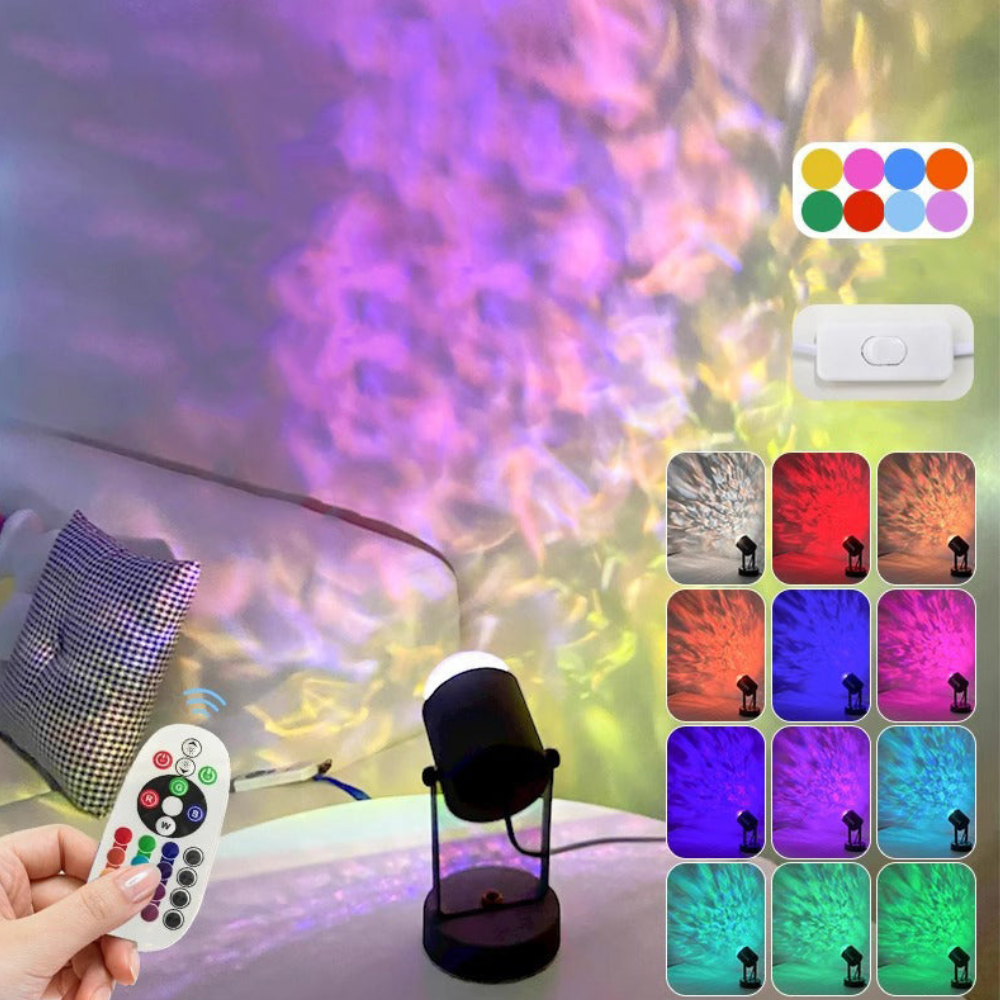 Lámpara de mesa LED RGB, ajustable para crear la atmósfera perfecta en tu sala.