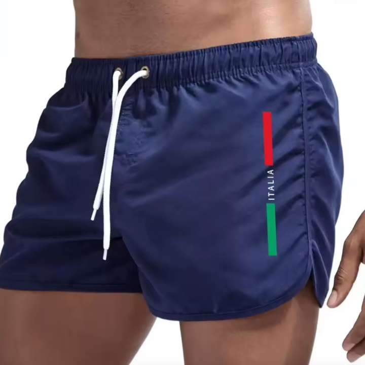 Bañador hombre estampado floral para playa y piscina, secado rápido.