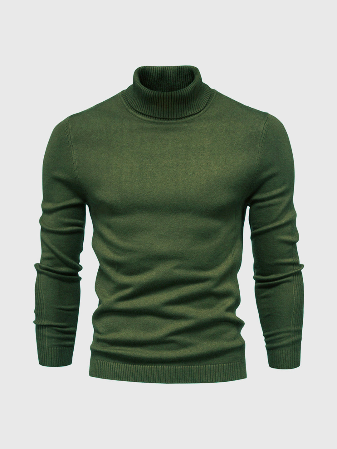 Suéter masculino elegante, cuello alto, slim fit, cómodo y duradero para otoño.