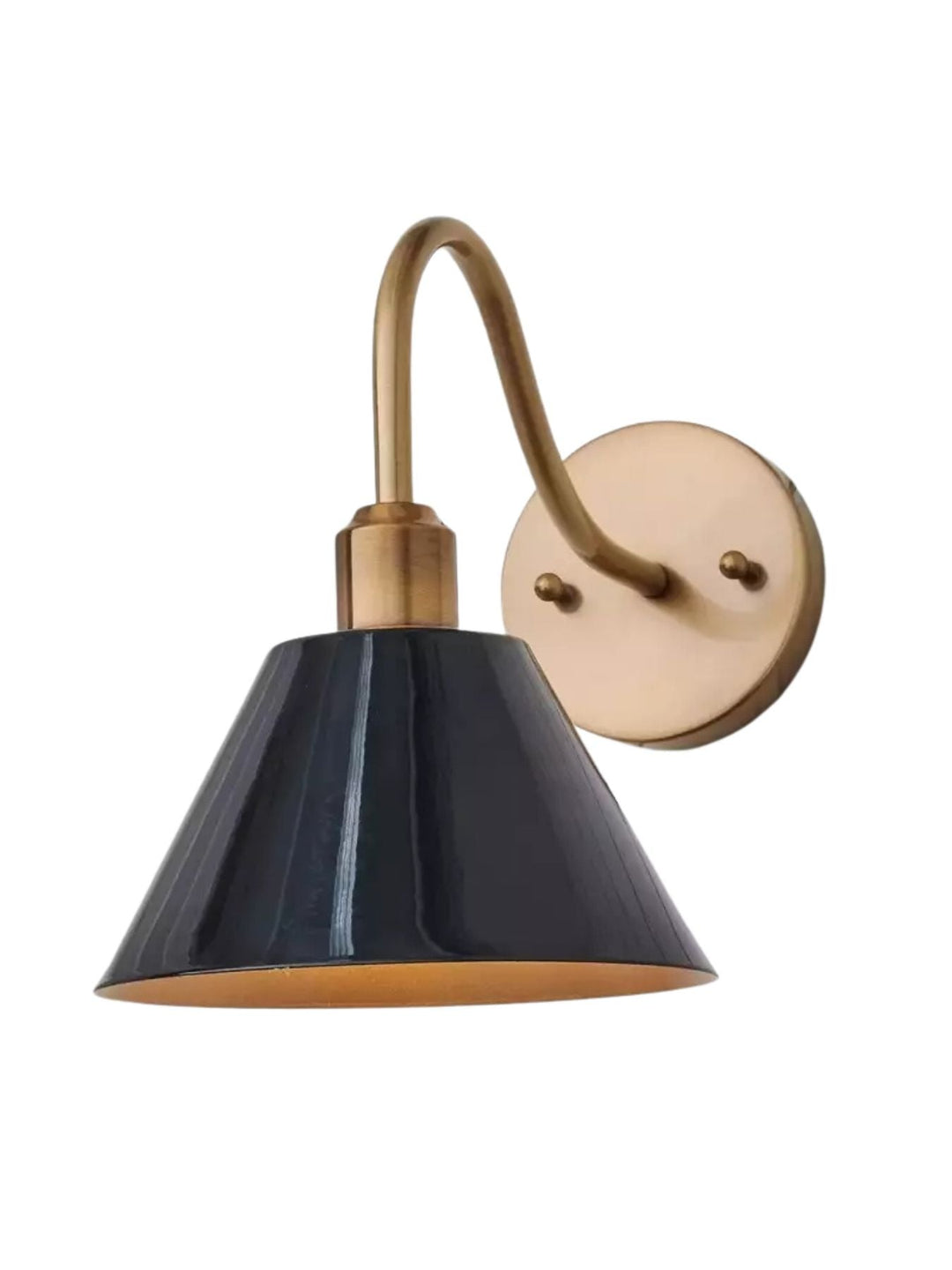 Lámpara de pared negra mate, estilo moderno industrial, luz focal.