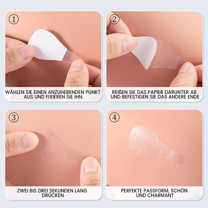 Parches invisibles antiarrugas para un lifting facial efectivo y duradero.