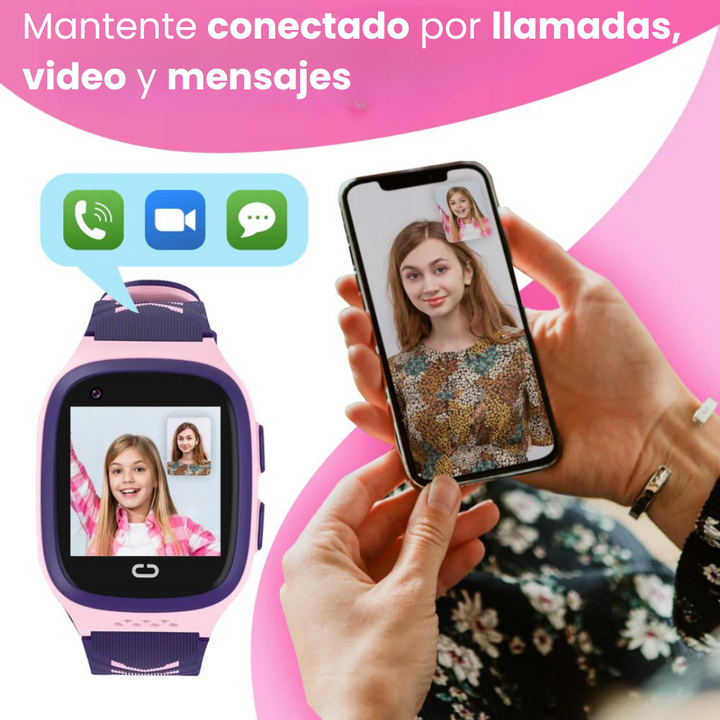 Reloj para niños con GPS 4G, localizador preciso y función de llamadas de voz.