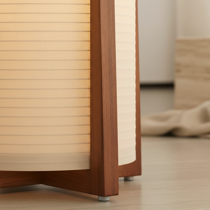 Lámpara de pie japonesa para sala, crea un ambiente acogedor y relajante con luz suave.