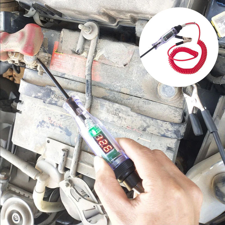 Herramienta automotriz: sonda probadora de bajo voltaje para reparación eléctrica de vehículos.