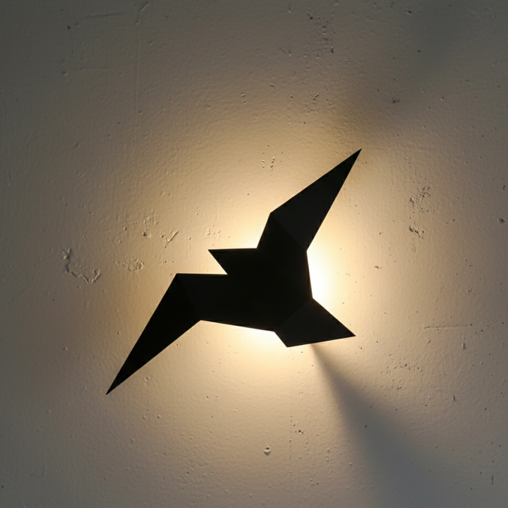 Aplique LED Akaru Origami, diseño japonés moderno. Luz de pared decorativa para iluminación del hogar.