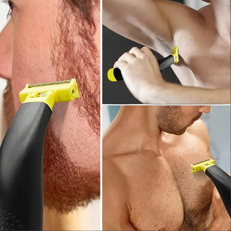 Afeitadora corporal hombre para suavidad en la piel. Uso húmedo/seco, impermeable y recargable para depilación eficaz.