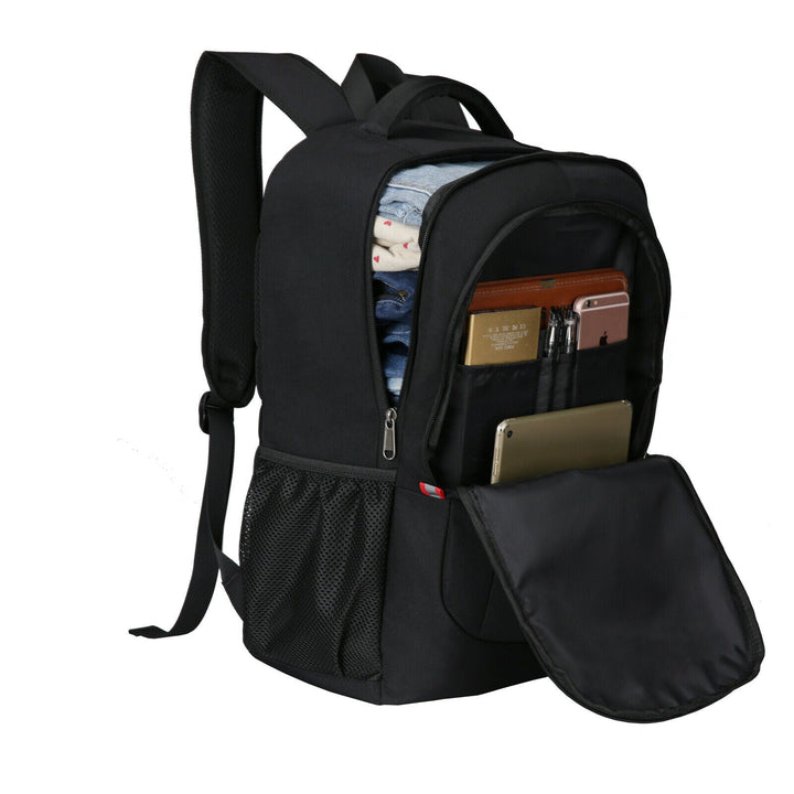 Mochila de equipaje duradera y a prueba de golpes, con sistema antirrobo y puerto de carga USB para viajeros.