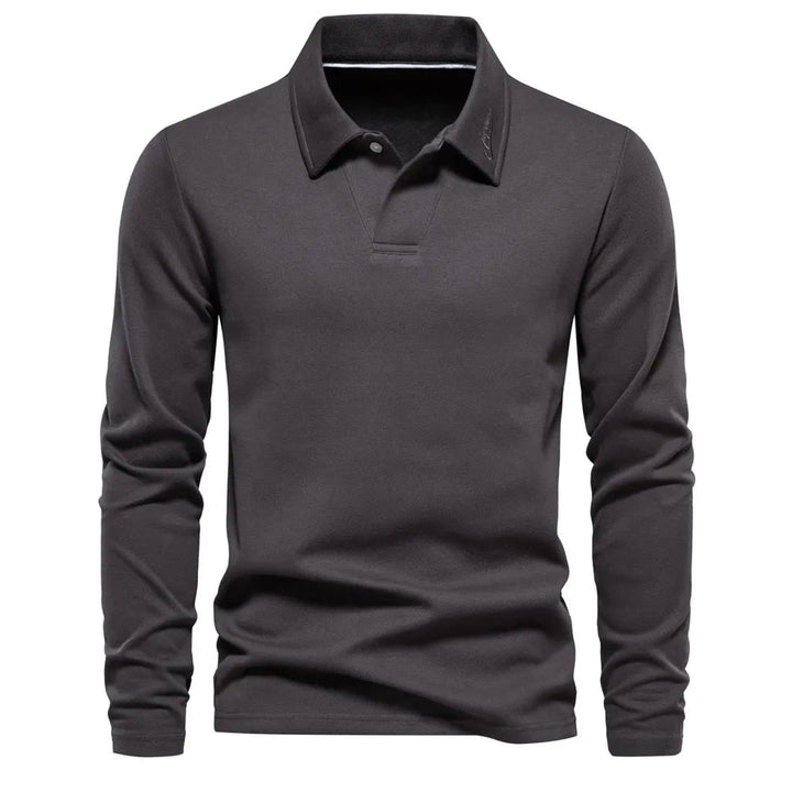 Moda masculina: camisa casual de manga larga para hombre. Atuendo elegante y cómodo para cualquier ocasión.