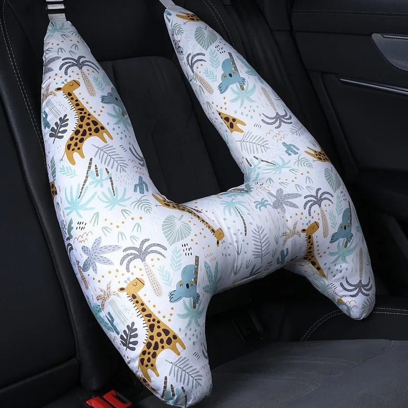 Almohada de viaje para coche, tren, avión. Soporte y descanso universal para adultos y niños. Lavable.