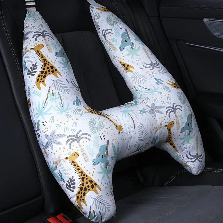Almohada de viaje para coche, tren, avión. Soporte y descanso universal para adultos y niños. Lavable.