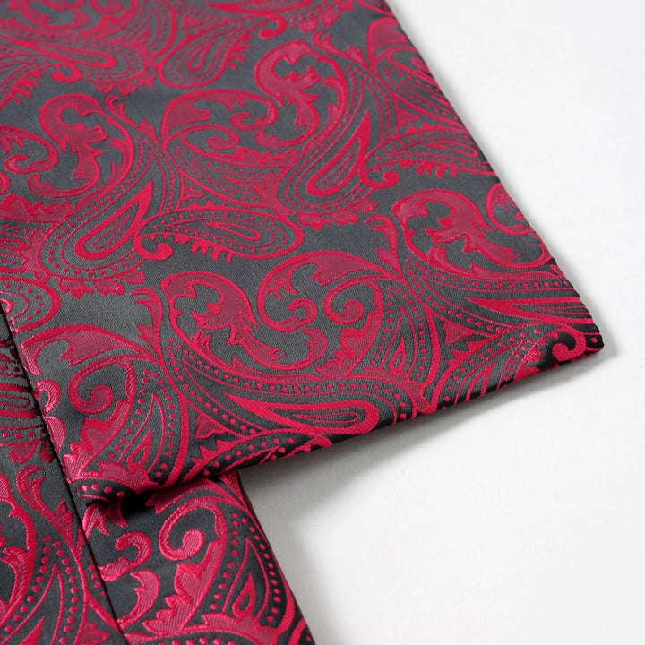 Americana casual hombre jacquard. Chaqueta slim fit elegante y moderna en rojo vino. Tendencia masculina.