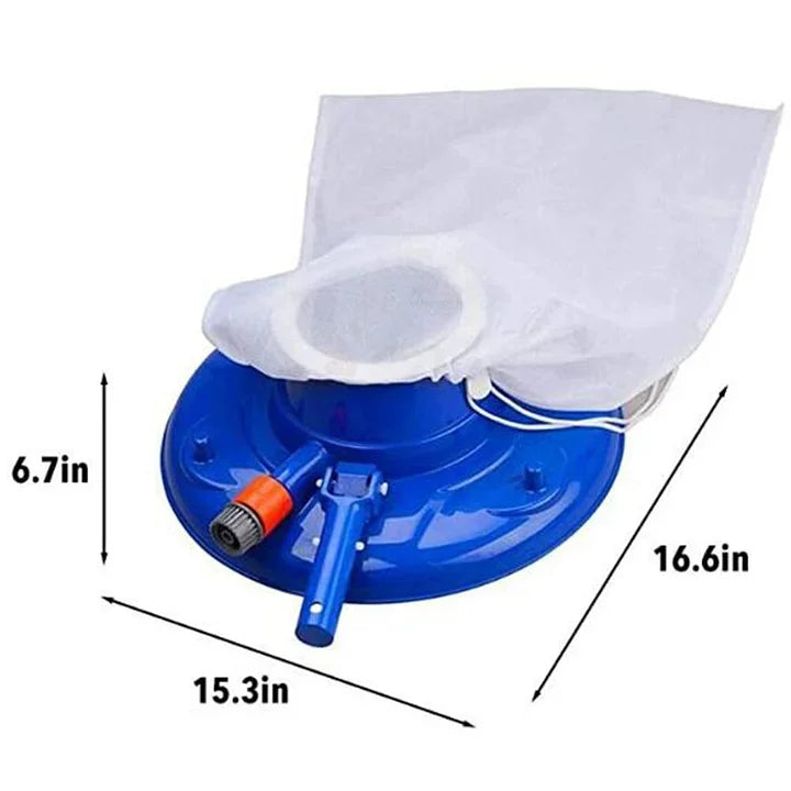 Diseño robusto de aspiradora de piscina para la succión potente de hojas y residuos pesados.