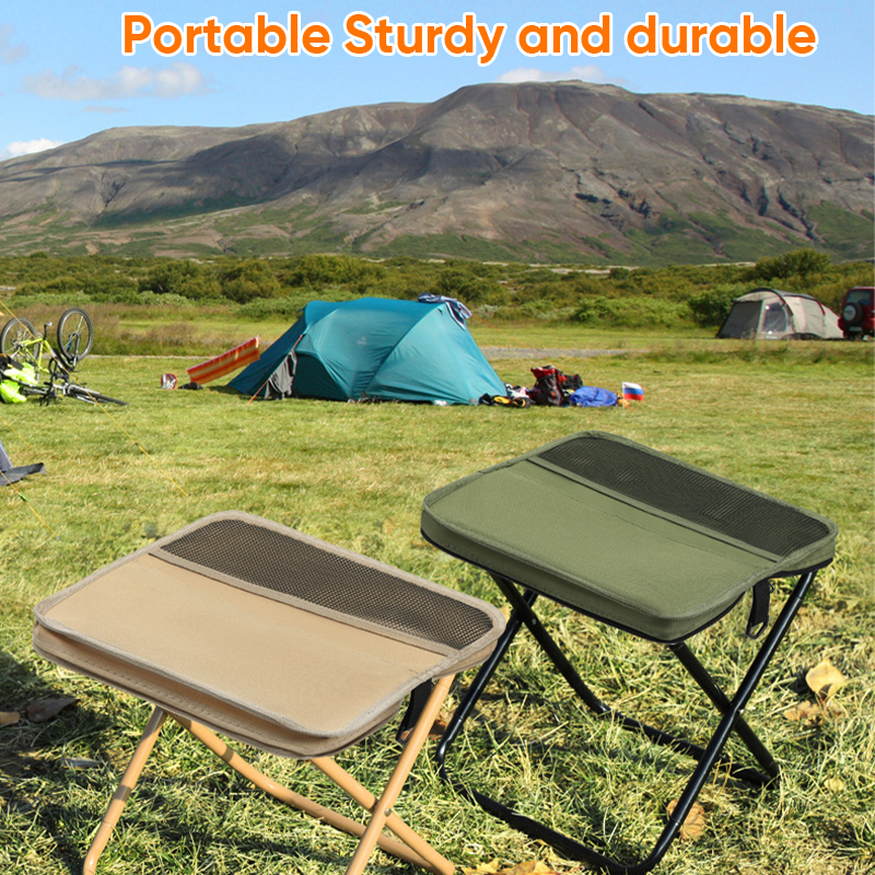 Taburete plegable de mochila para camping. Diseño ergonómico, fácil de transportar.