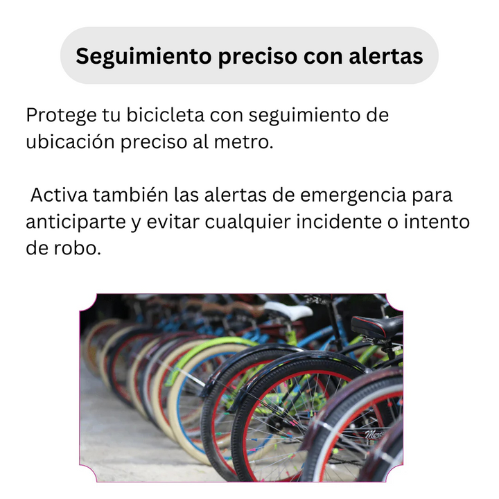 Rastreador GPS para bici sin suscripción. Monitoreo en tiempo real para proteger tu ciclismo.