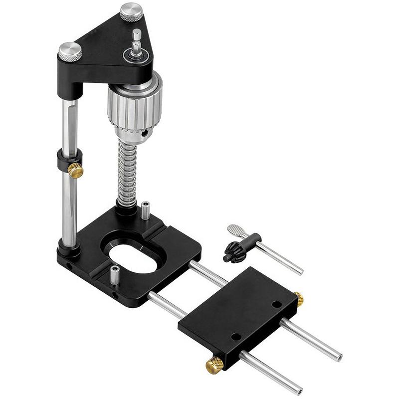 Guía de taladro ajustable de precisión, plantilla de perforación manual para carpinteros y bricolaje.