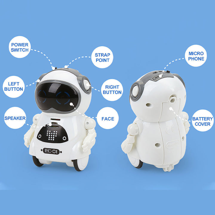 Mini robot RC bailarín, perfecto como regalo divertido para niños. Juguete interactivo de bolsillo.
