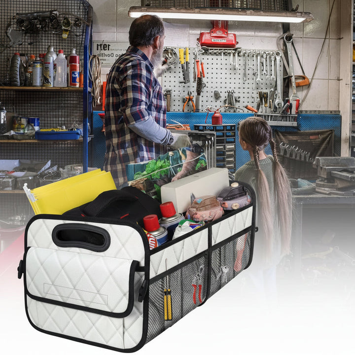 Organizador de maletero para viajes en coche, plegable, gran capacidad, almacenamiento esencial para auto.