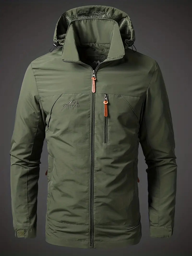 Abrigo deportivo impermeable de hombre para exteriores, resistente al viento y transpirable.
