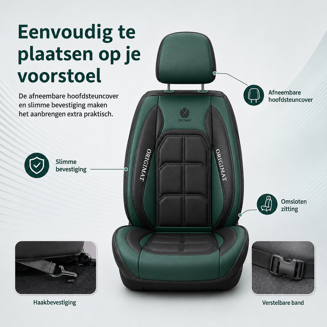 Funda universal de asiento de coche en cuero PU, máxima protección y confort para su vehículo.
