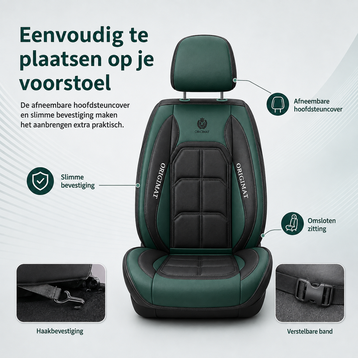 Funda universal de asiento de coche en cuero PU, máxima protección y confort para su vehículo.