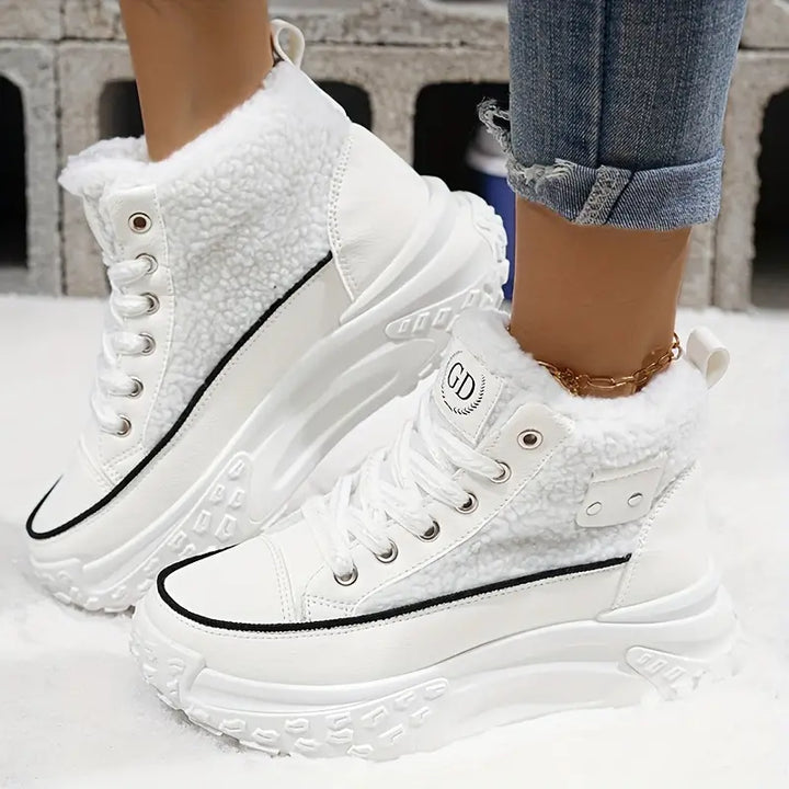 Botines impermeables de mujer. Calzado de invierno cálido y cómodo, ideal para lluvia y nieve. Estilo casual.