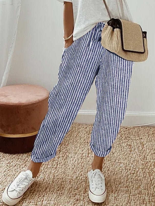 Pantalón fluido Inés para mujer, ideal primavera-verano, ligero, transpirable y versátil.