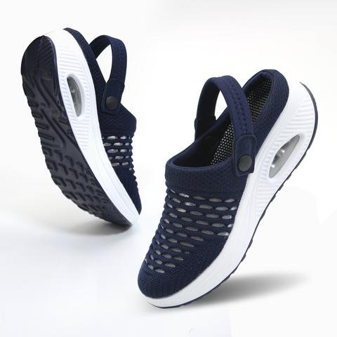 Zapatillas de mujer ortopédicas para caminar, con suela amortiguada de aire para máximo confort femenino.