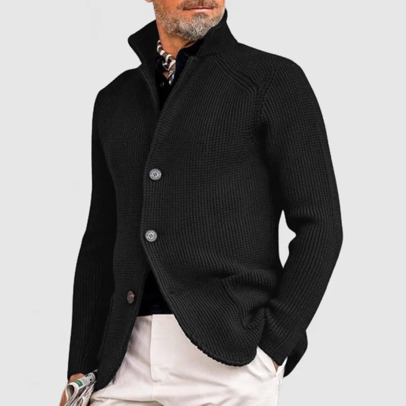 Cárdigan de punto clásico para hombre con botones, ideal para invierno y otoño.