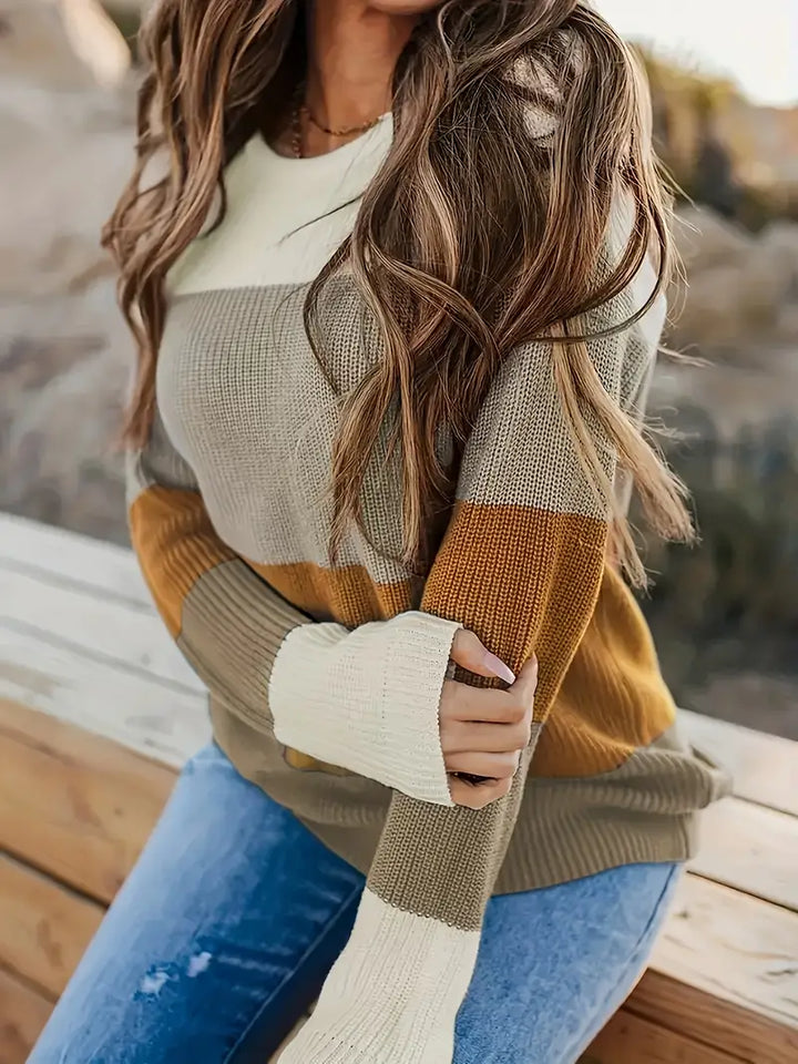 Pullover jersey de mujer multicolor, prenda versátil que añade alegría y estilo a tu moda femenina.