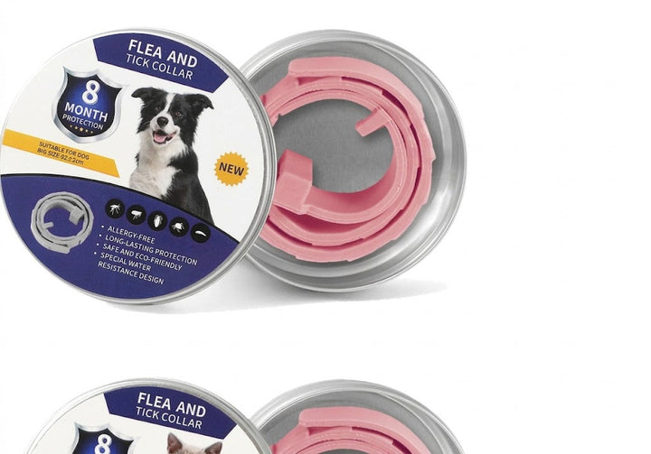 Collar antipulgas y garrapatas para perros y gatos. Protección eficaz de hasta 8 meses contra parásitos.