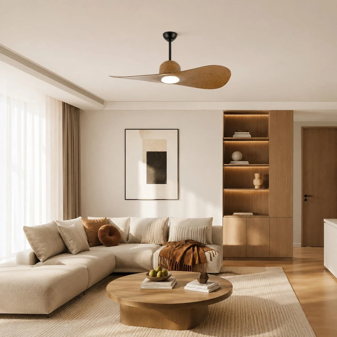 Ventilador de techo moderno, luz LED dimerizable. Crea el ambiente perfecto en tu espacio.