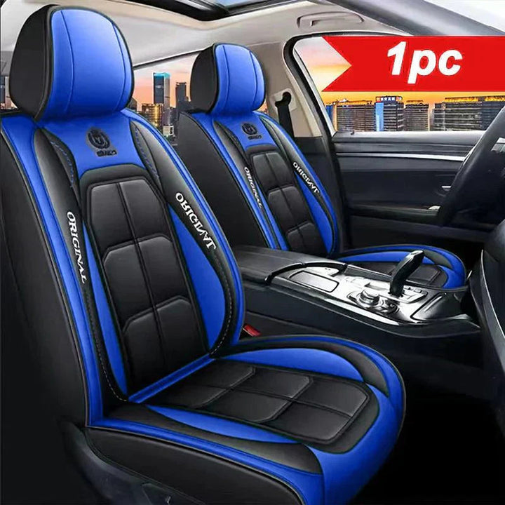 Accesorios coche: funda de asiento universal de cuero PU rojo, protege y embellece.