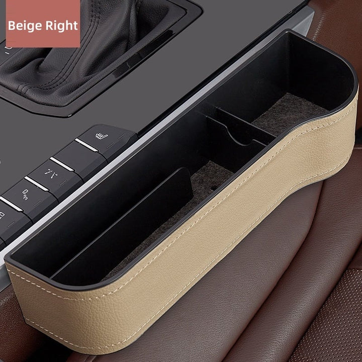Organizador de coche resistente de ABS, con ranura para teléfono y portavasos estable.