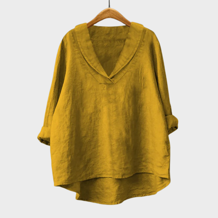 Camisa de verano elegante para mujer, blusa estampada transpirable, ideal para moda femenina casual.